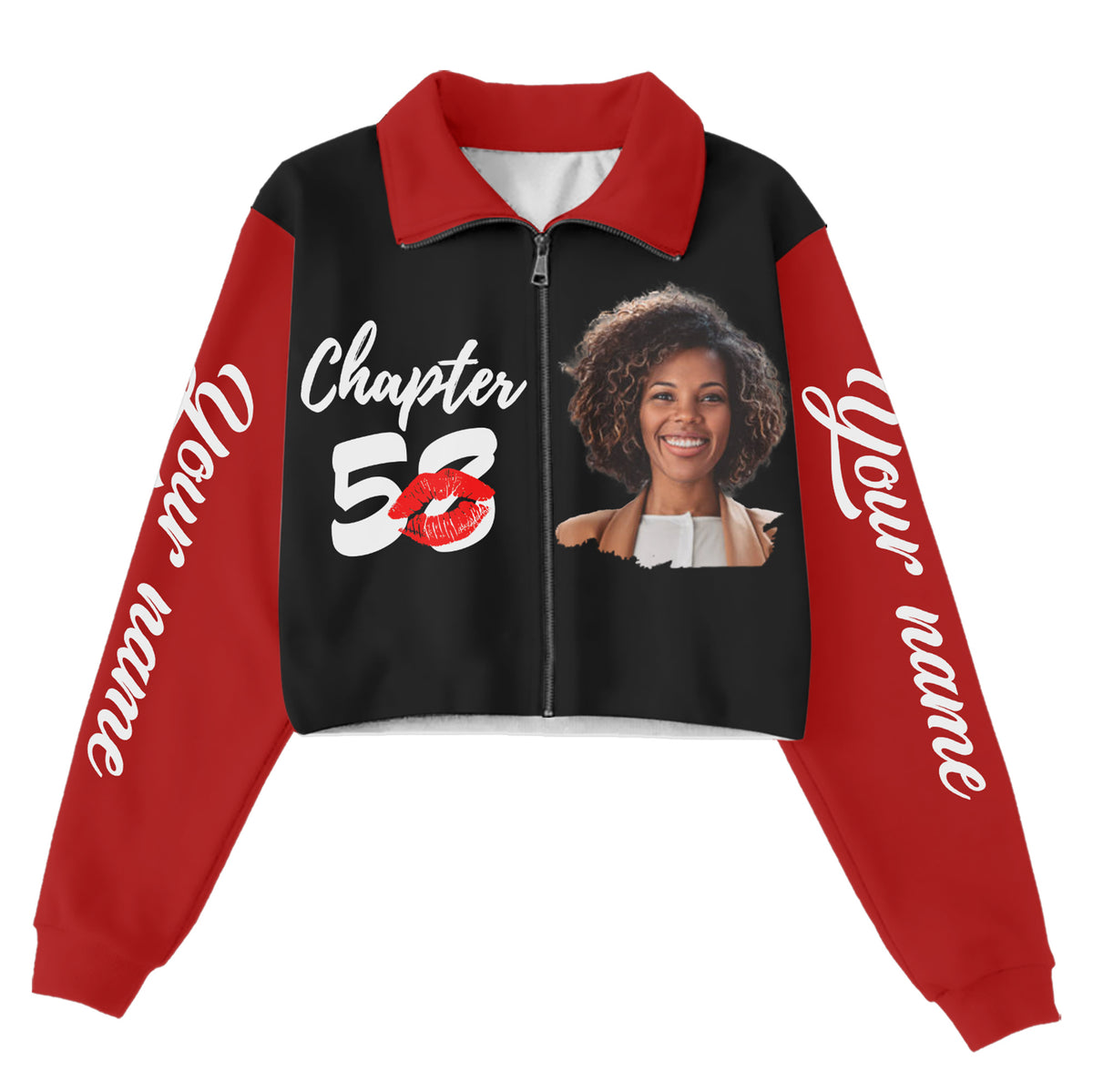 Women‘s Lapel Collar Cropped Sweatshirt - Chapter 58, Fabulous Since 1967 - ALK