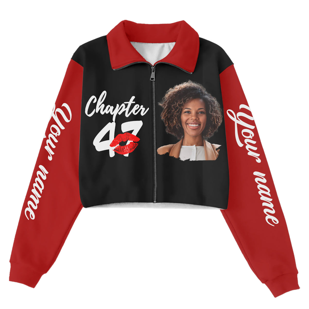 Women‘s Lapel Collar Cropped Sweatshirt - Chapter 47, Fabulous Since 1979 - ALK