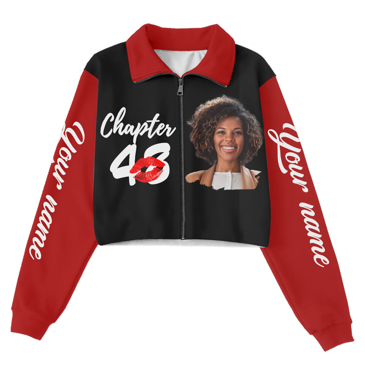Women‘s Lapel Collar Cropped Sweatshirt - Chapter 48, Fabulous Since 1978 - ALK