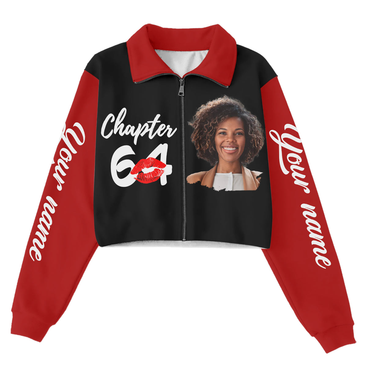 Women‘s Lapel Collar Cropped Sweatshirt - Chapter 64, Fabulous Since 1961 - ALK