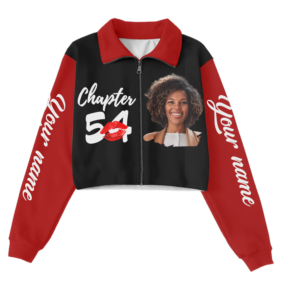 Women‘s Lapel Collar Cropped Sweatshirt - Chapter 54, Fabulous Since 1972 - ALK
