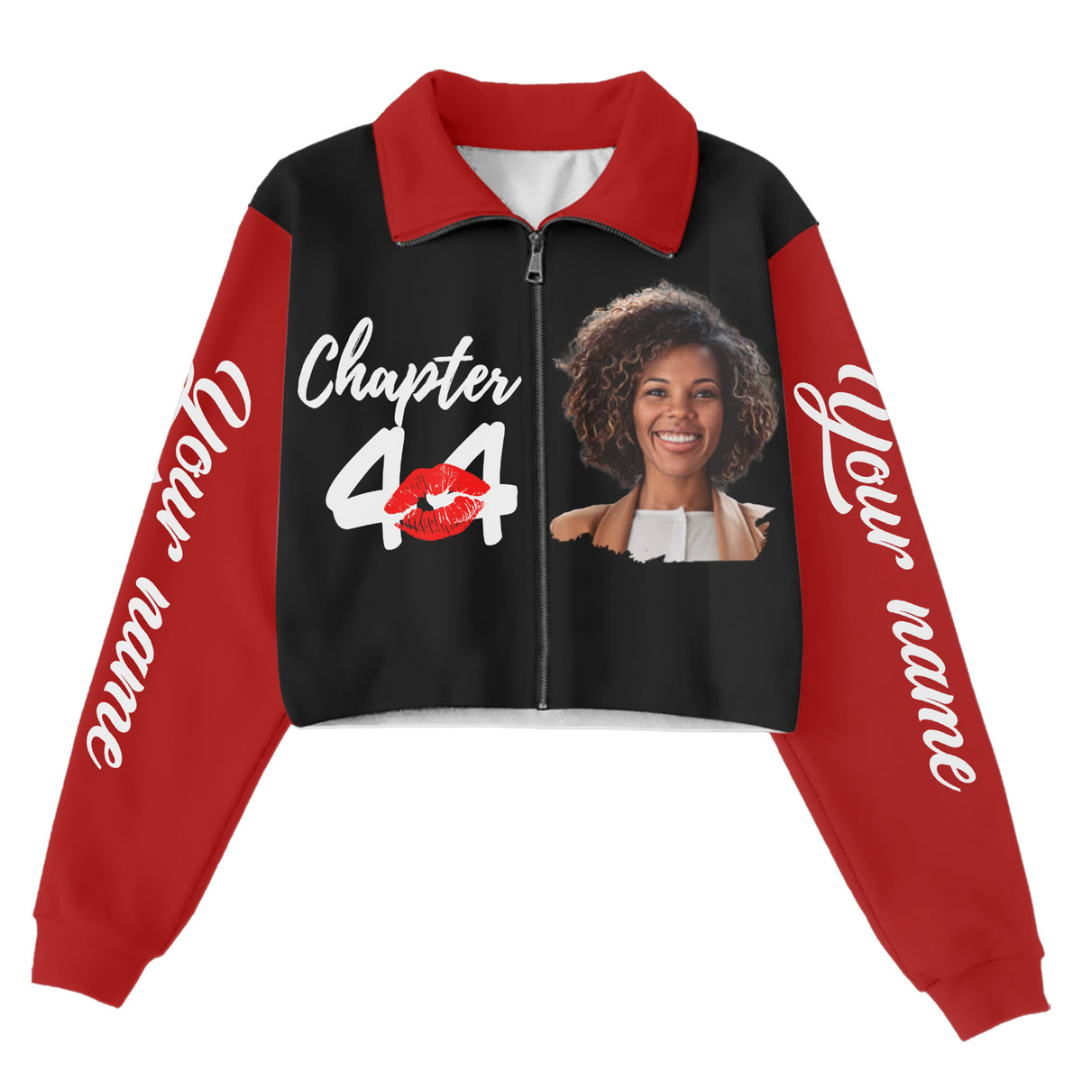 Women‘s Lapel Collar Cropped Sweatshirt - Chapter 44, Fabulous Since 1982 - ALK