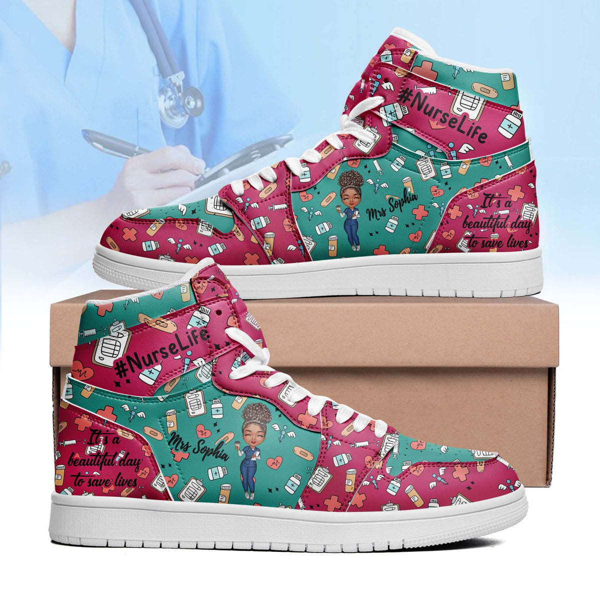 Air Jordan 1 High - Gift For Nurse, CNA, CMA, Doctor - Nurse Life