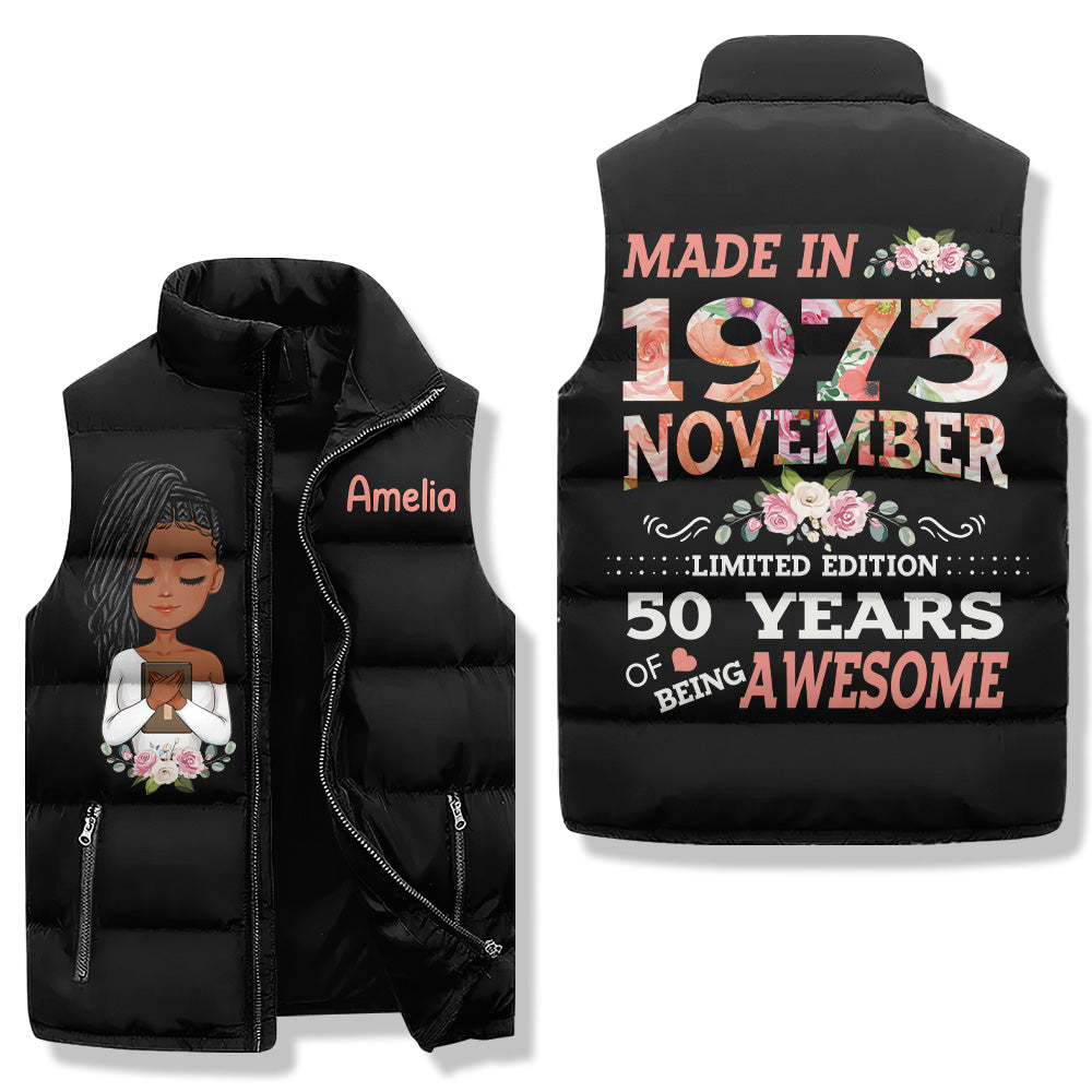 Puffer Vest - Personalised November Birthday Gifts, Gift Ideas November Birthday Woman - Limited Edition