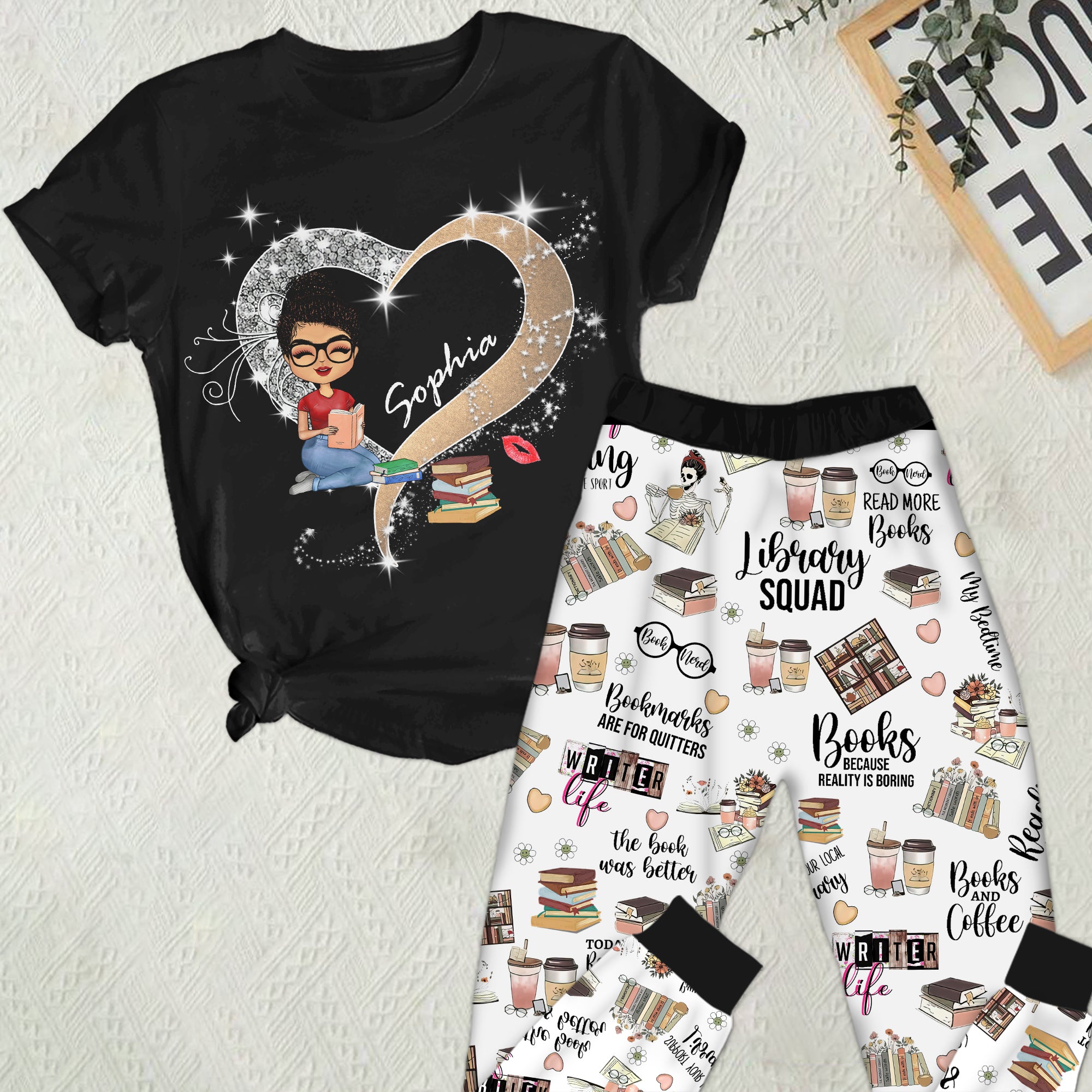 Premium Pajamas Set - Personalized Gift Ideas For Book, Reading Lover