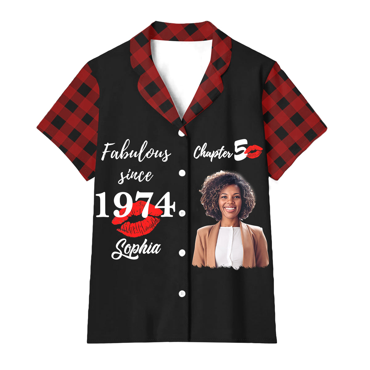 Personalized Custom Short Pajamas Set - Gift Ideas For 50th Birthday, 1974 Birthday Gifts Ideas, Gift Ideas 50th Birthday Woman-ALK