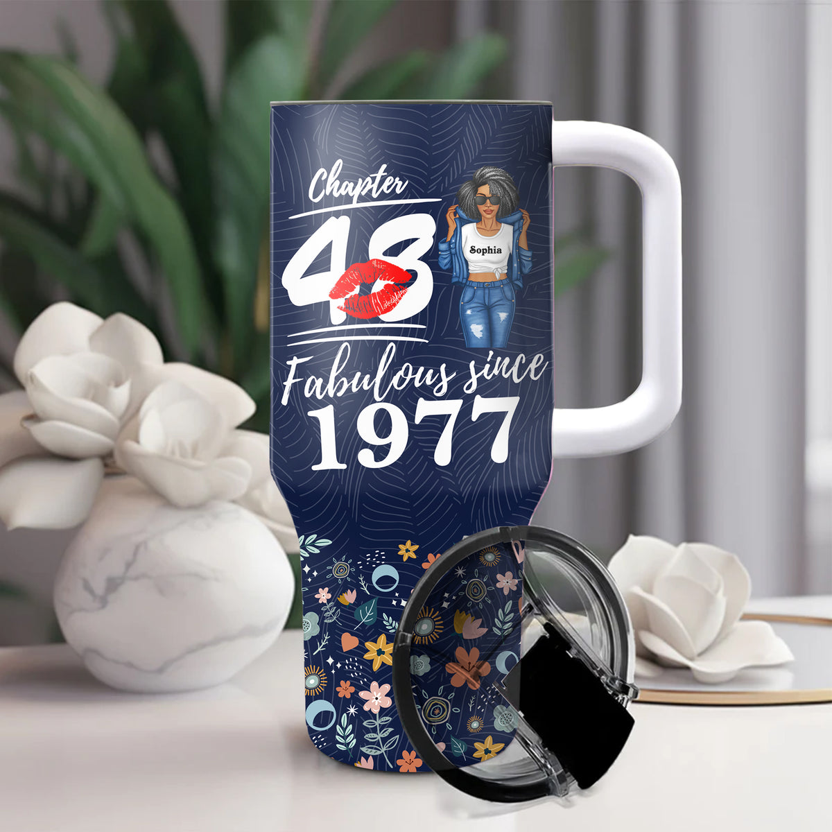 Personalized Tumbler With Straw, Gift Ideas 48th Birthday Woman-ALK