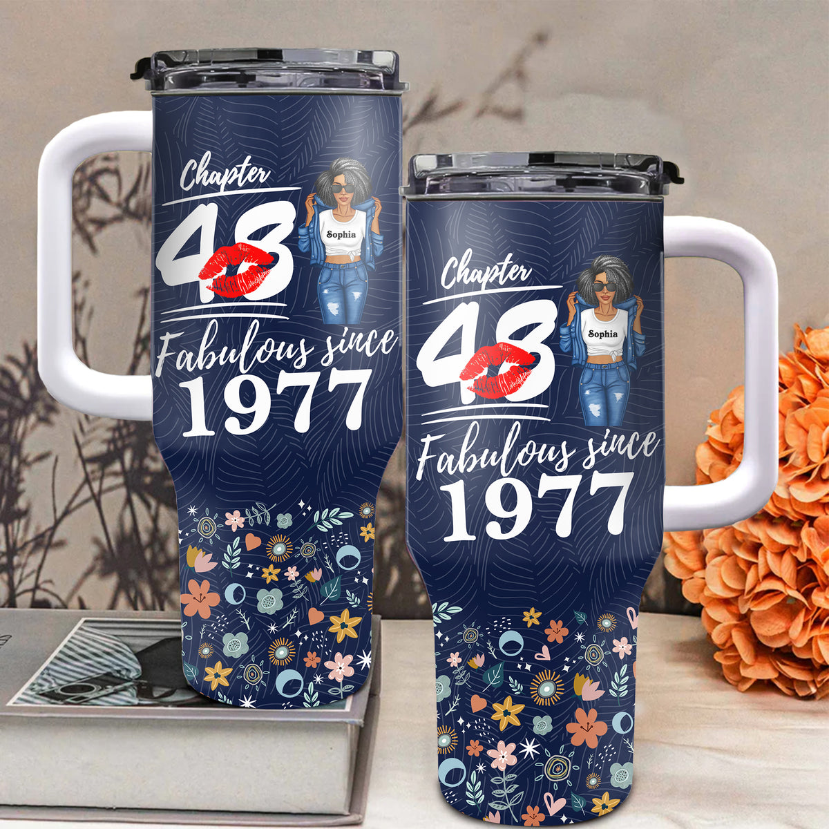 Personalized Tumbler With Straw, Gift Ideas 48th Birthday Woman-ALK