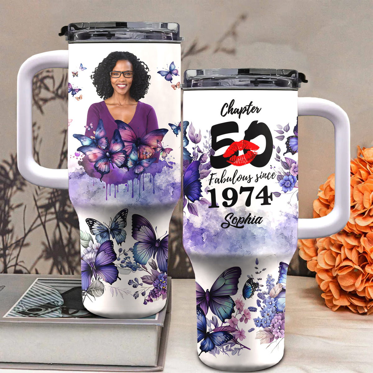 Personalized Tumbler With Straw, Gift Ideas 50th Birthday Woman-ALK