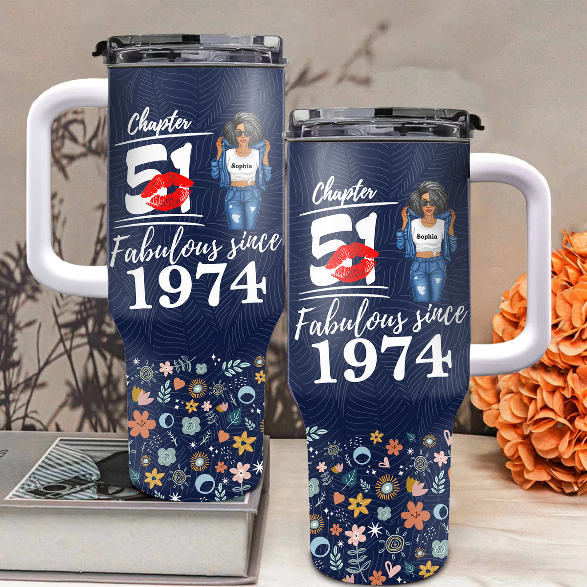 Personalized Tumbler With Straw, Gift Ideas 51st Birthday Woman-ALK