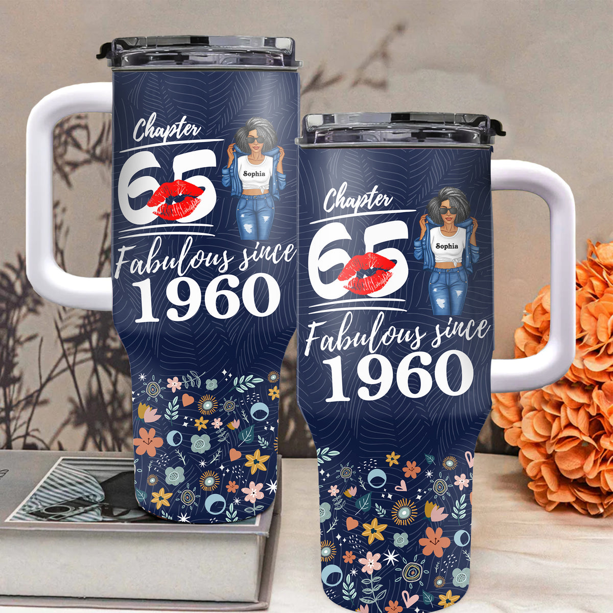 Personalized Tumbler With Straw, Gift Ideas 65th Birthday Woman-ALK