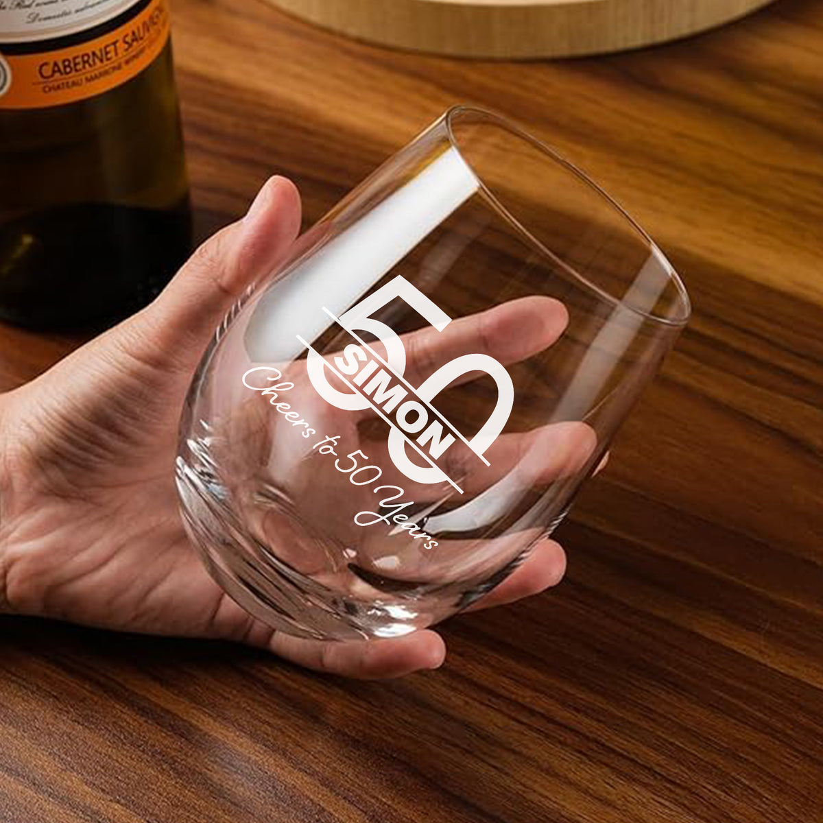 50th Birthday Aged to Perfection - Gifts for 50 Year Old – 50th Birthday Red White Rose Wine Glass-YPT-ALK