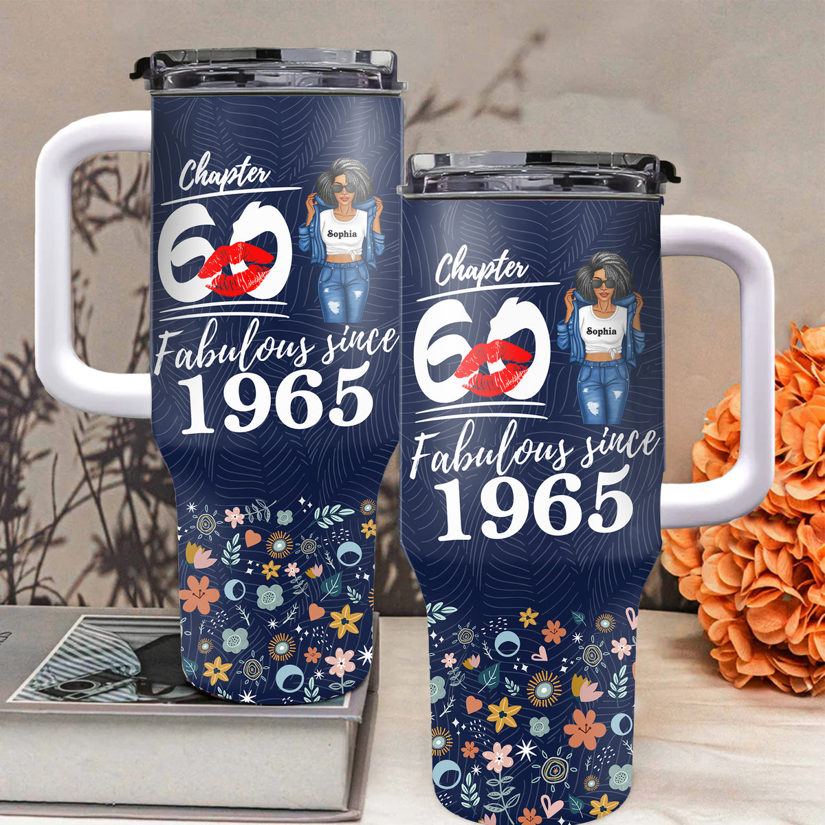 Personalized Tumbler With Straw, Gift Ideas 60th Birthday Woman-ALK