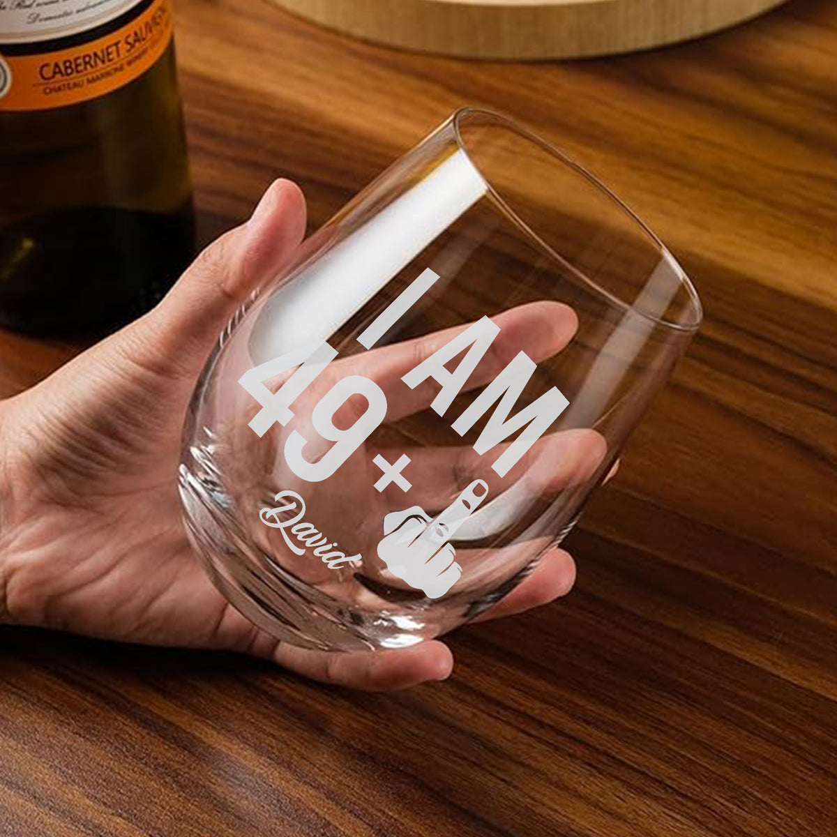 1974 Engraved Wine Glass - 50th Birthday Aged to Perfection - Gifts for 50 Year Old – 50th Birthday Red White Rose Wine Glass-YPT-HMT