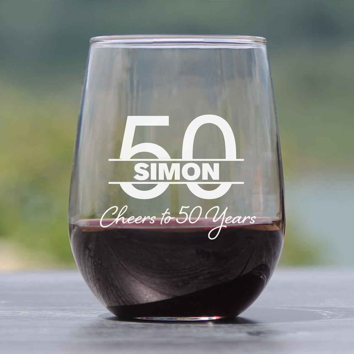 50th Birthday Aged to Perfection - Gifts for 50 Year Old – 50th Birthday Red White Rose Wine Glass-YPT-ALK