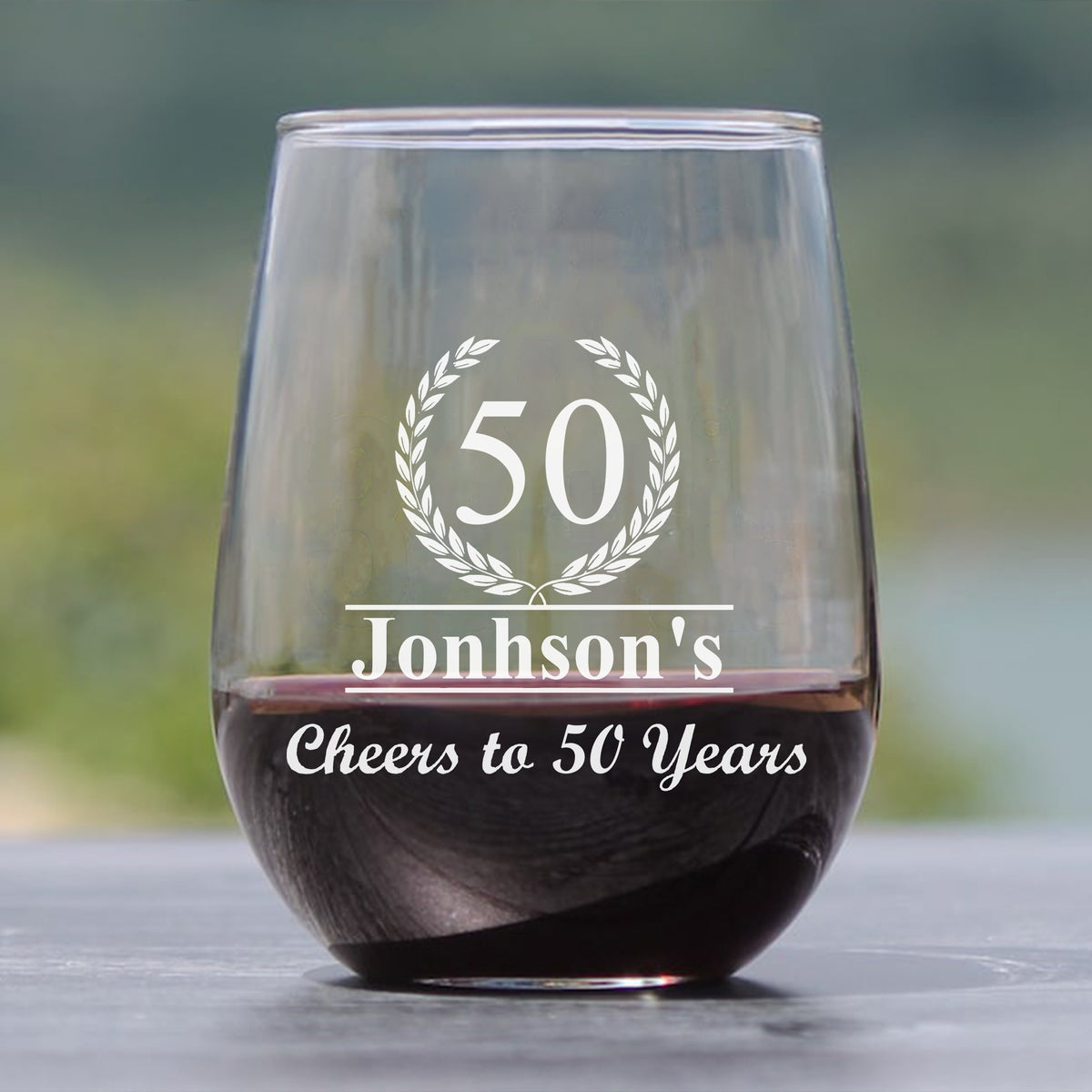 50th Birthday Aged to Perfection - Gifts for 50 Year Old – 50th Birthday Red White Rose Wine Glass-YPT-ALK