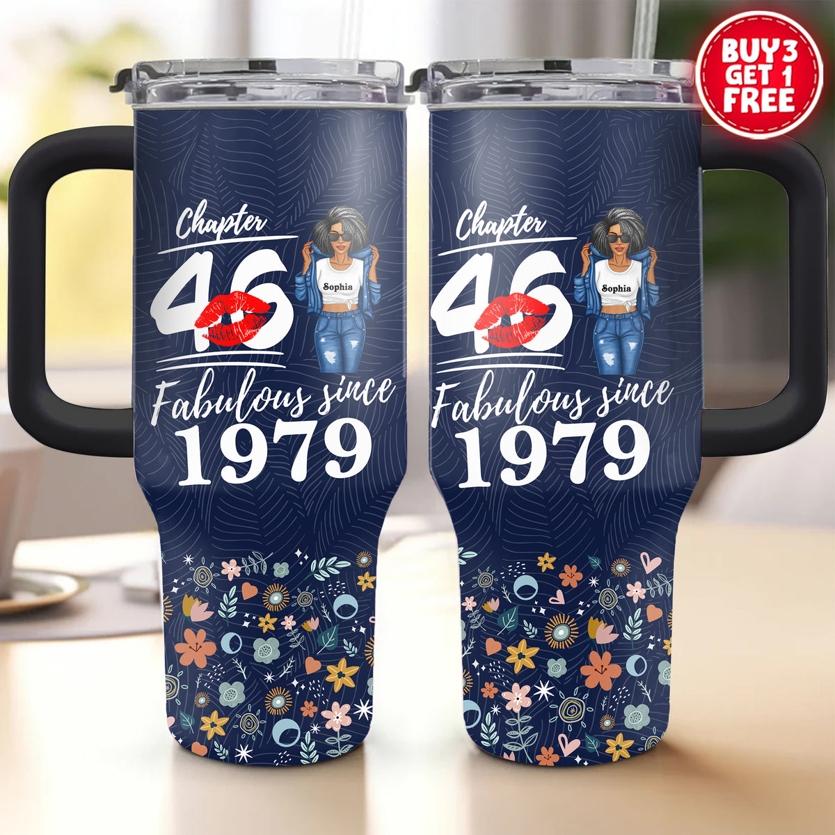 Personalized Tumbler With Straw, Gift Ideas 46th Birthday Woman-ALK