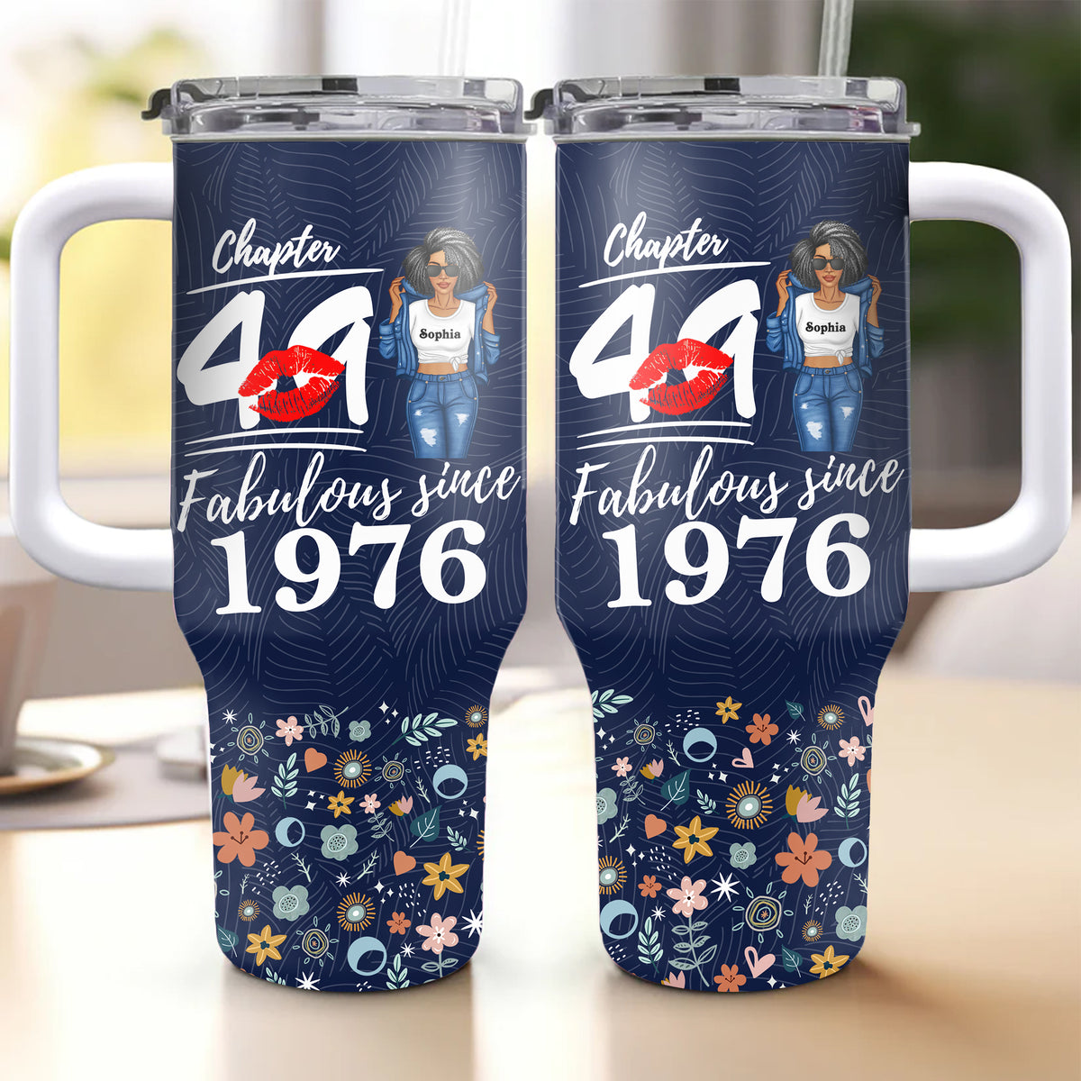 Personalized Tumbler With Straw, Gift Ideas 49th Birthday Woman-ALK