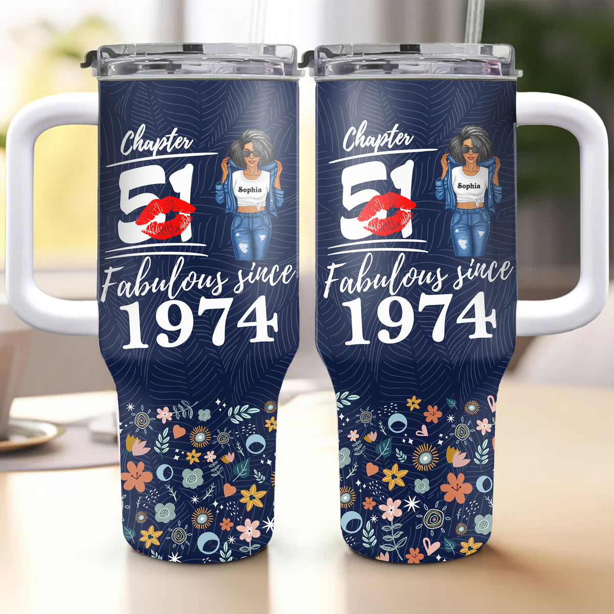 Personalized Tumbler With Straw, Gift Ideas 51st Birthday Woman-ALK