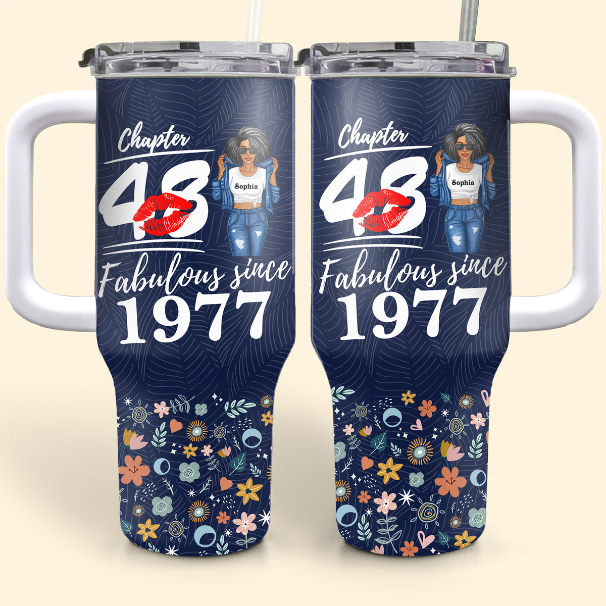 Personalized Tumbler With Straw, Gift Ideas 48th Birthday Woman-ALK