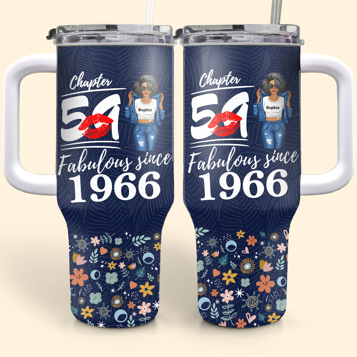 Personalized Tumbler With Straw, Gift Ideas 59th Birthday Woman-ALK