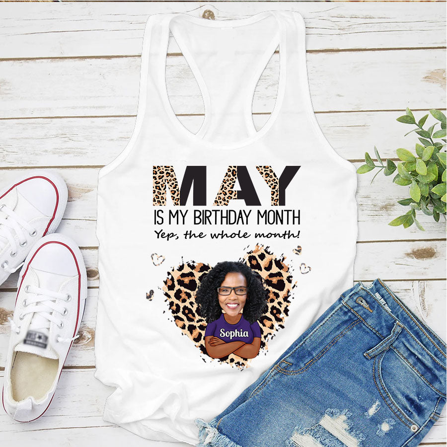 May Birthday Shirt, Custom Birthday Shirt, Queens Born In May, Custom Photo May Birthday Gifts, May Shirts For Woman