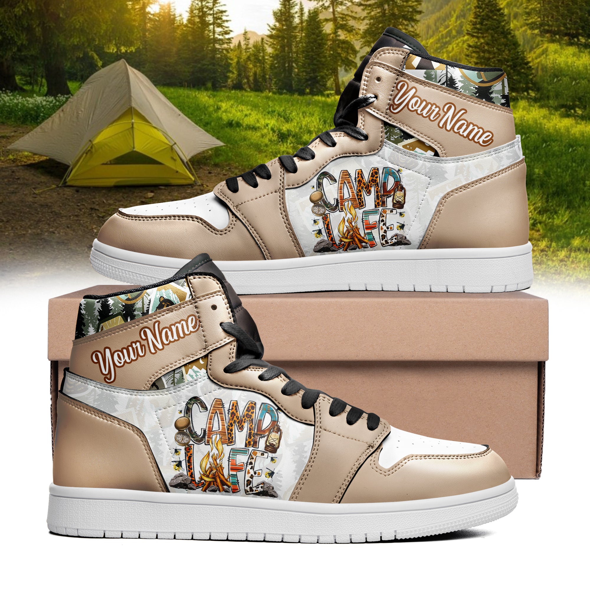 Personalized Shoe - Gift For Camping Lovers