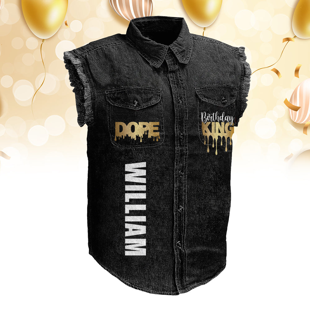 Sleeveless Cutoff jacket - Personalised November Month Birthday Gifts, Gift Ideas November Month Birthday Man