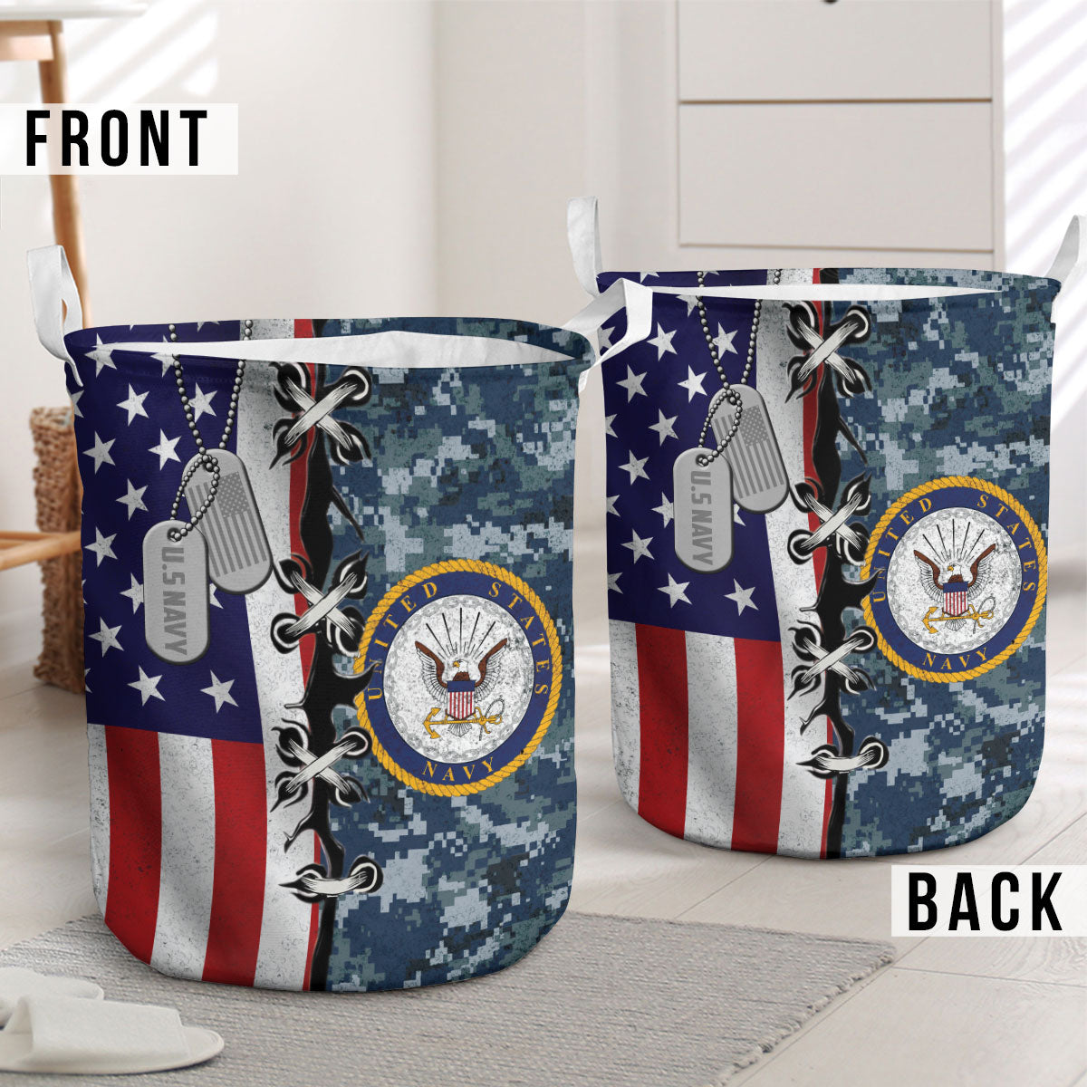 U.S. Navy Flag Laundry Basket
