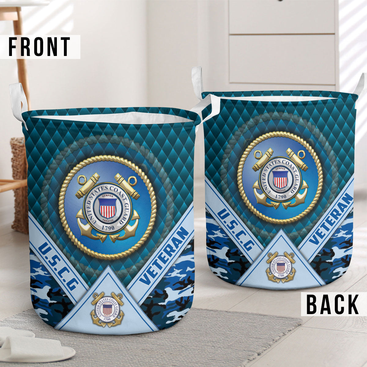 USCG camo laundry basket
