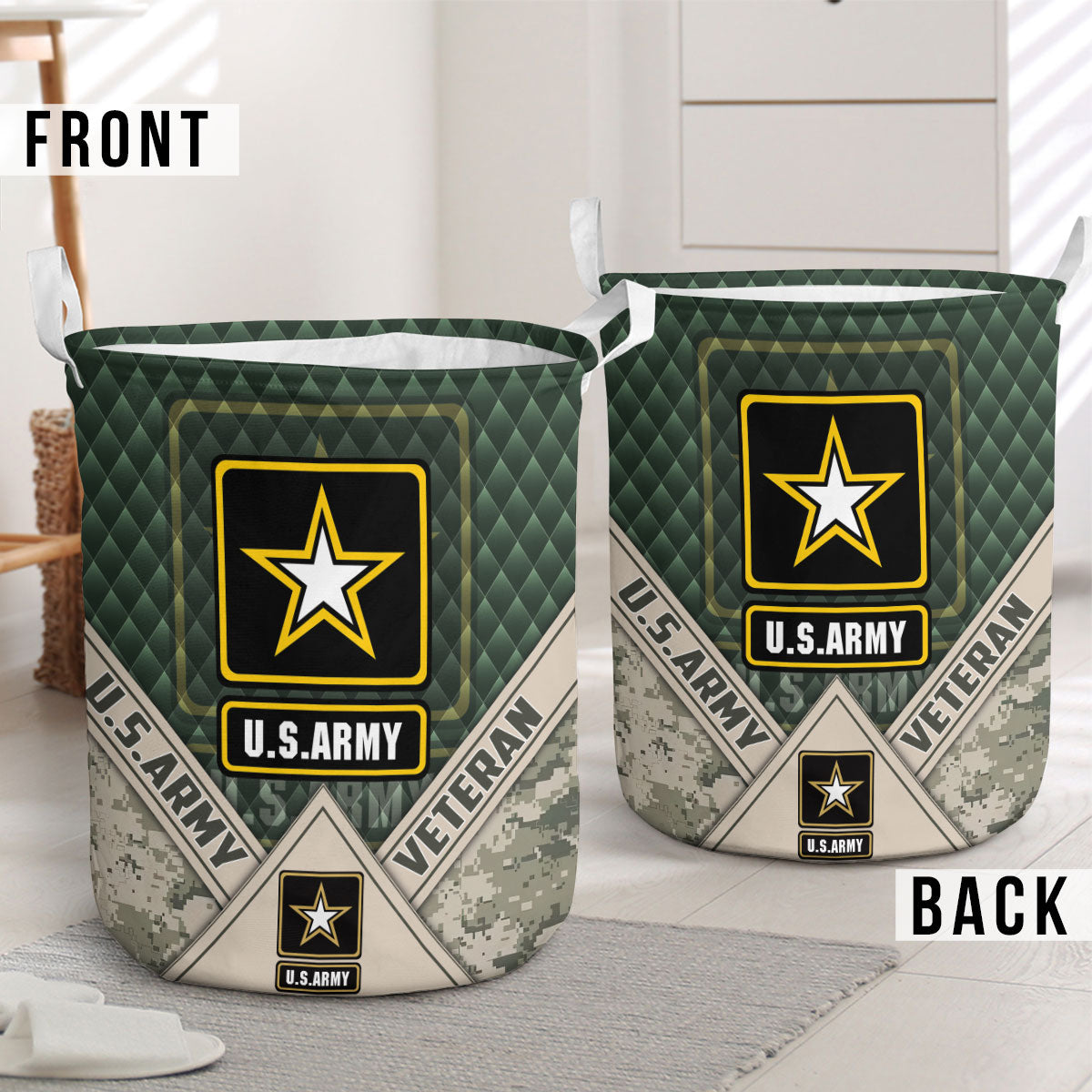 U.S. Army Camo Laundry Basket