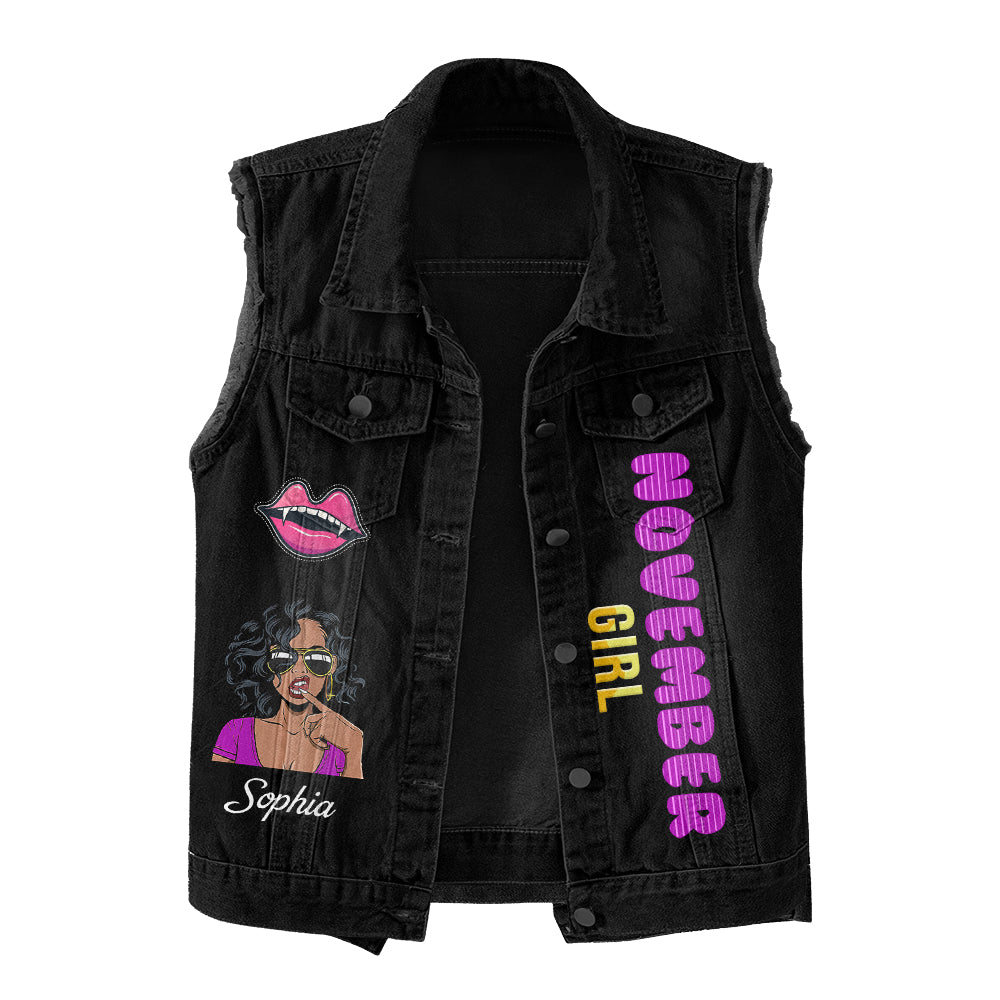 Premium Log Denim Vest - Personalised 50th Birthday Gifts, Gift Ideas 50th Birthday Woman