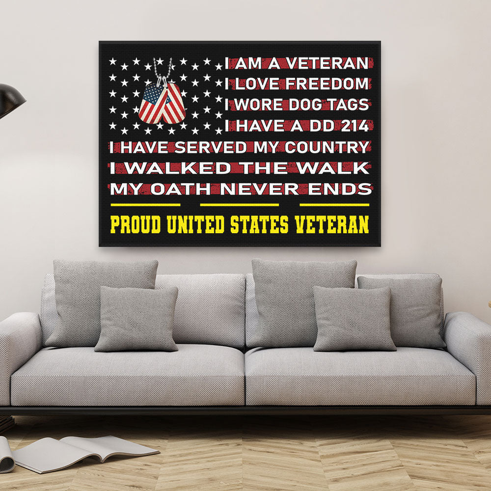 Proud United States Veteran Canvas