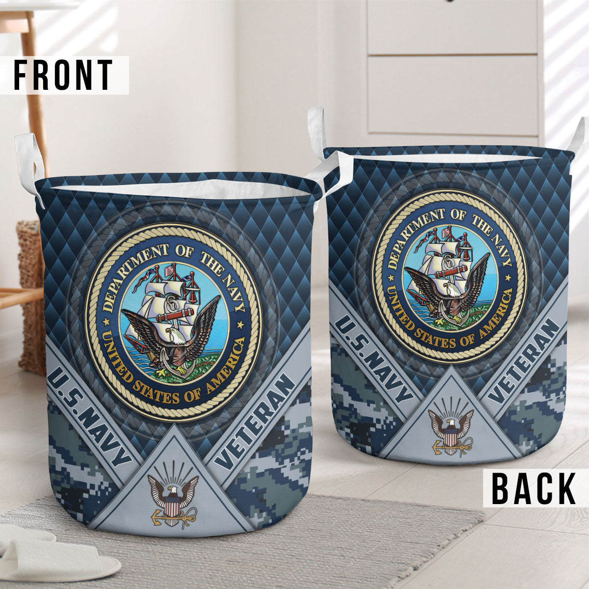 U.S. Navy Camo Laundry Basket