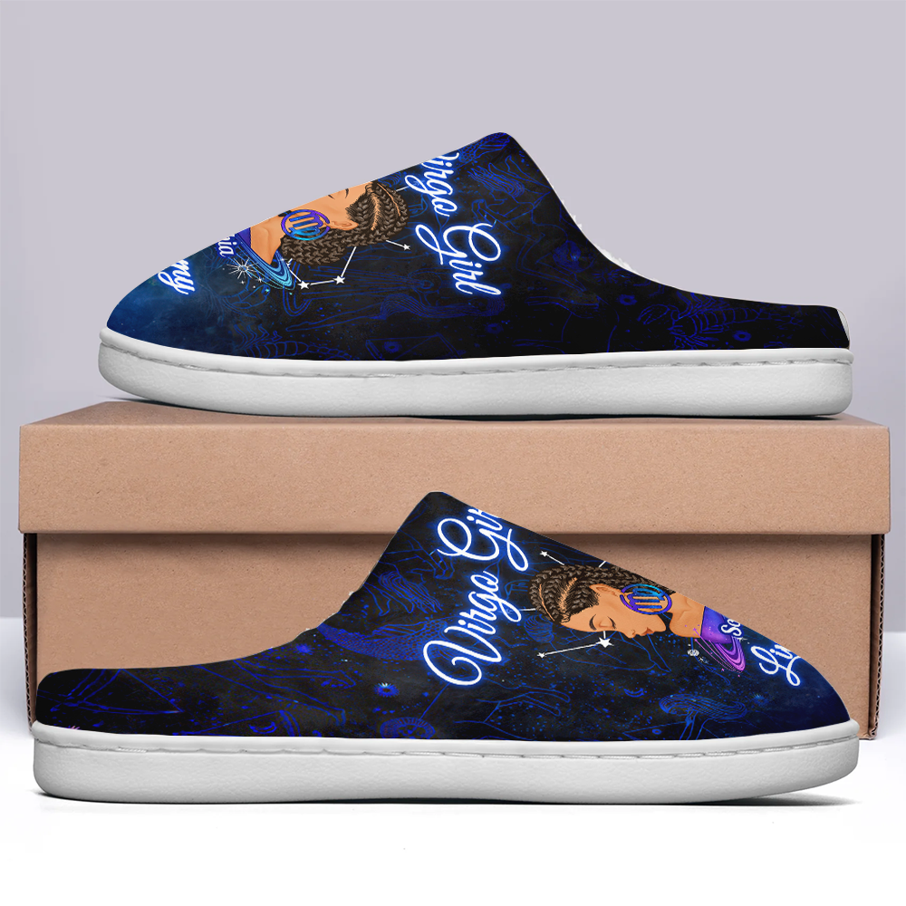 Personalized Slippers, Custom Birthday Gifts For Virgo Girls,  Virgo Girl, Virgo Slippers For Ladies, Virgo Queen, Virgo Queen Birthday Gift