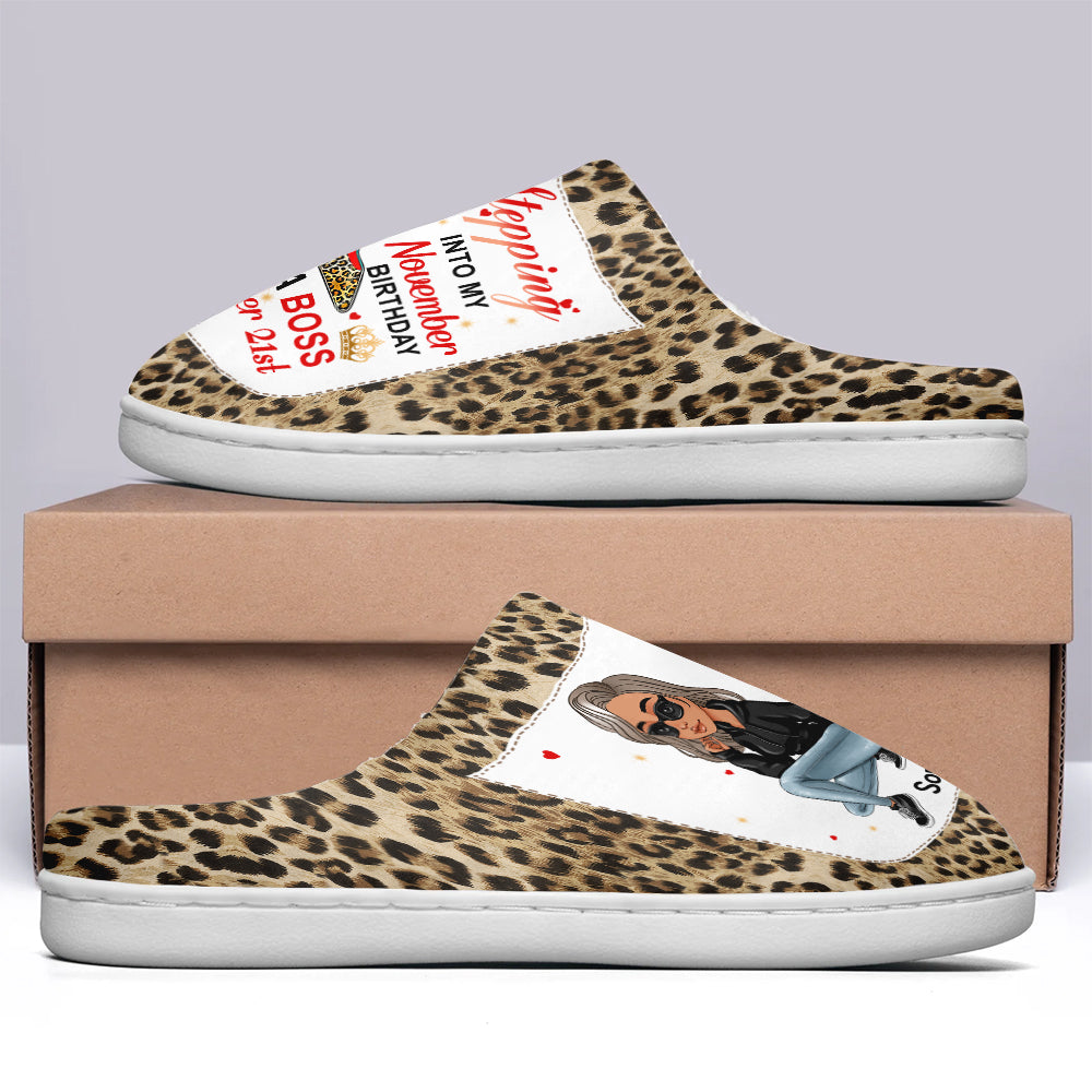 Personalized Slippers, Custom Birthday Gifts For November Girls, November Gifts