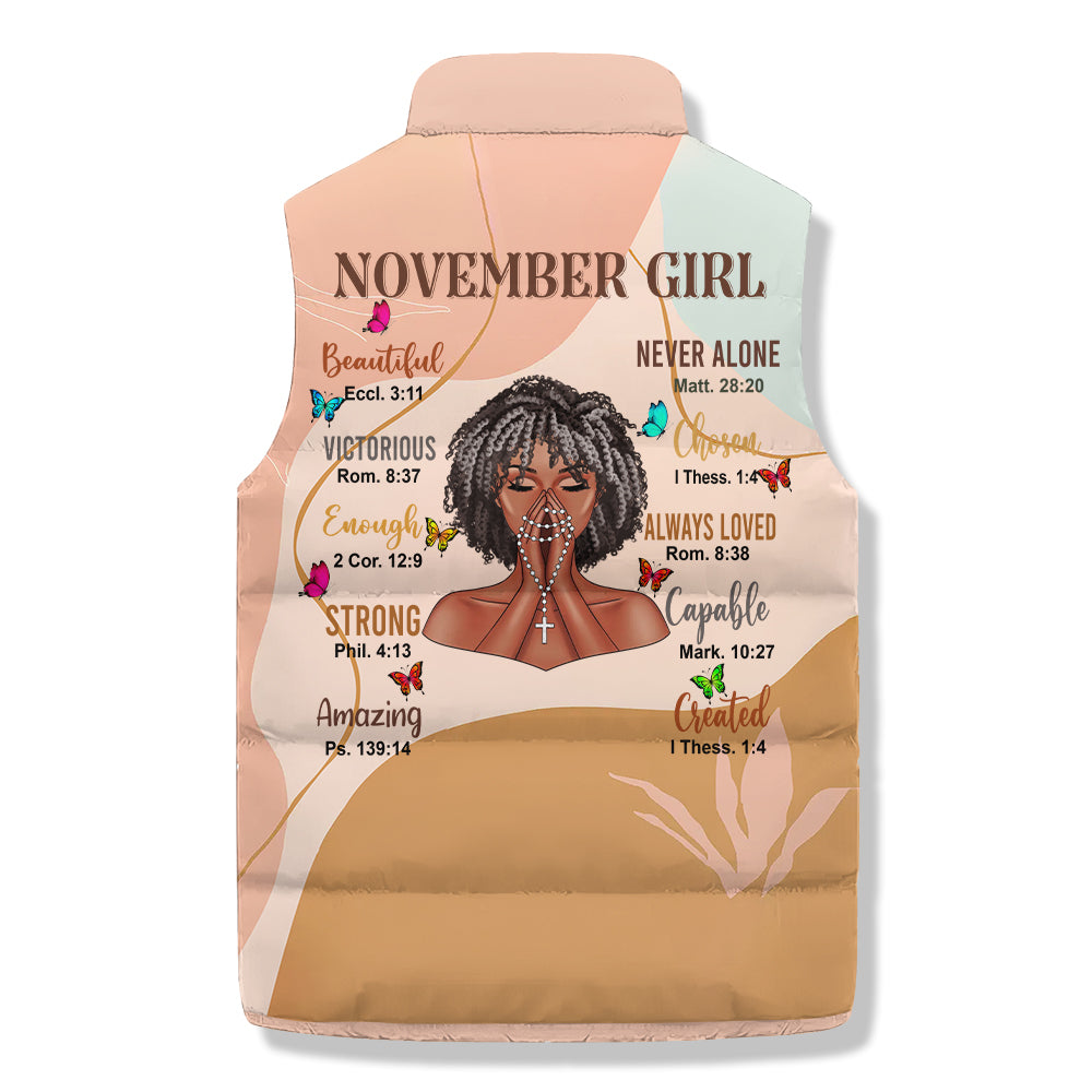 Puffer Vest - Personalized November Birthday Month, Gift Ideas For November Birthday For Girls