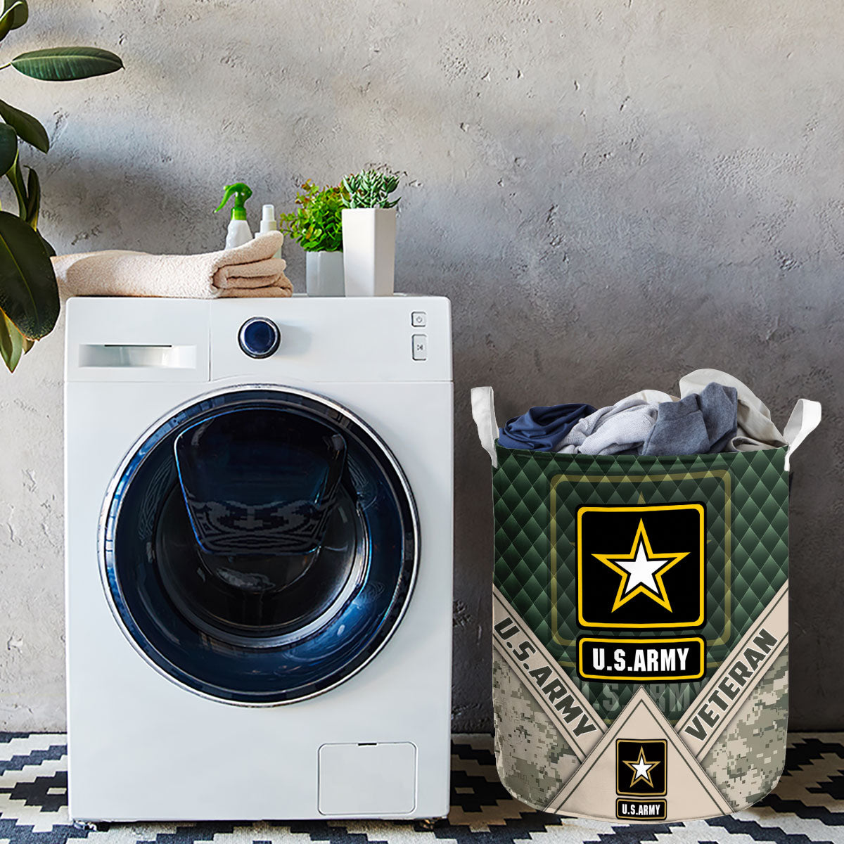 U.S. Army Camo Laundry Basket
