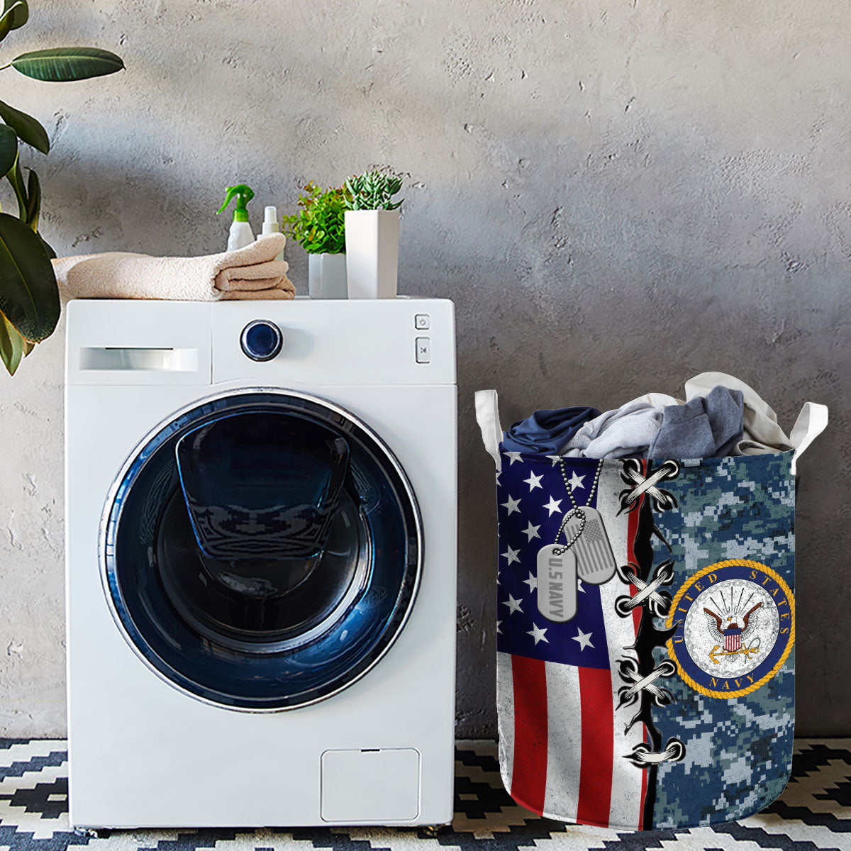 U.S. Navy Flag Laundry Basket