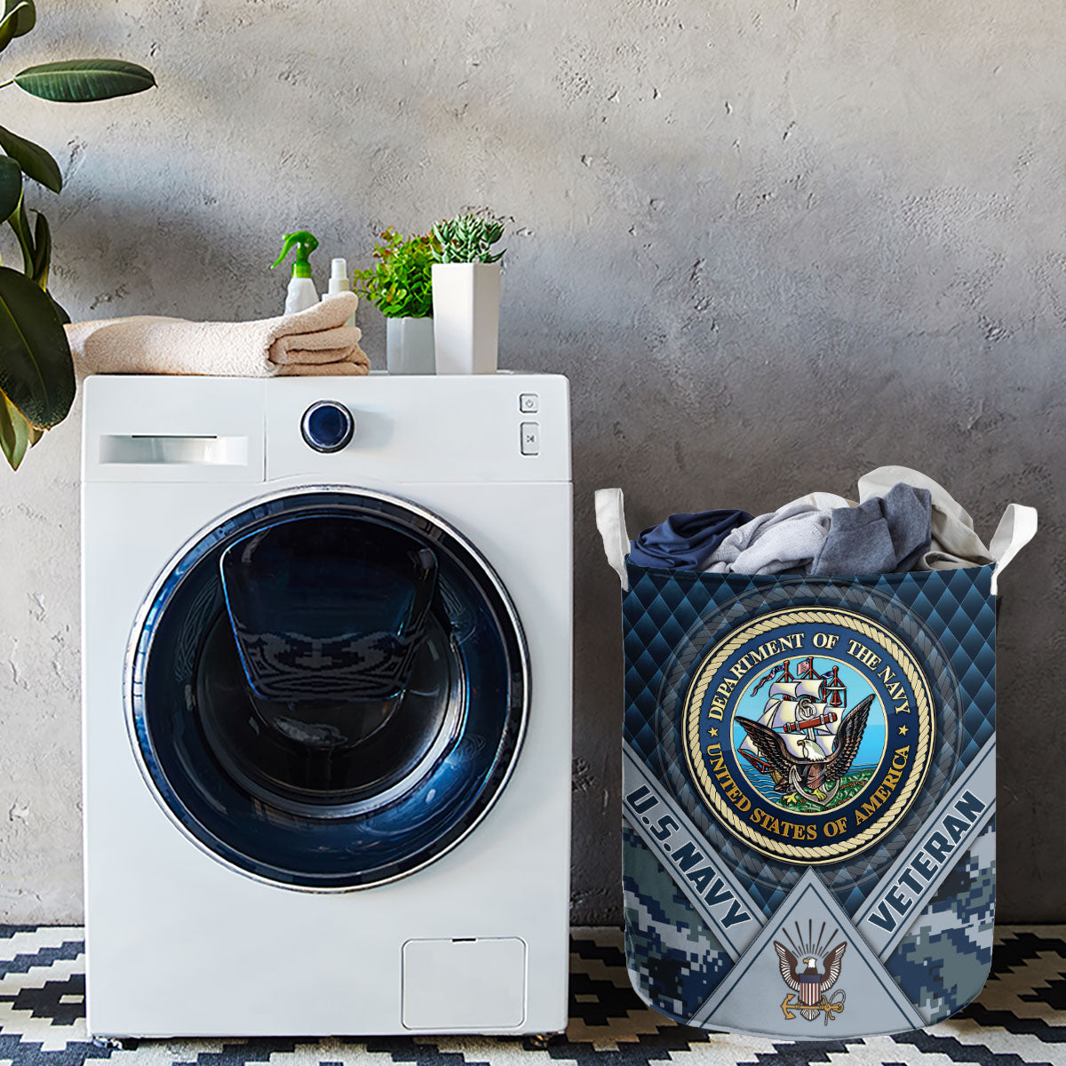 U.S. Navy Camo Laundry Basket