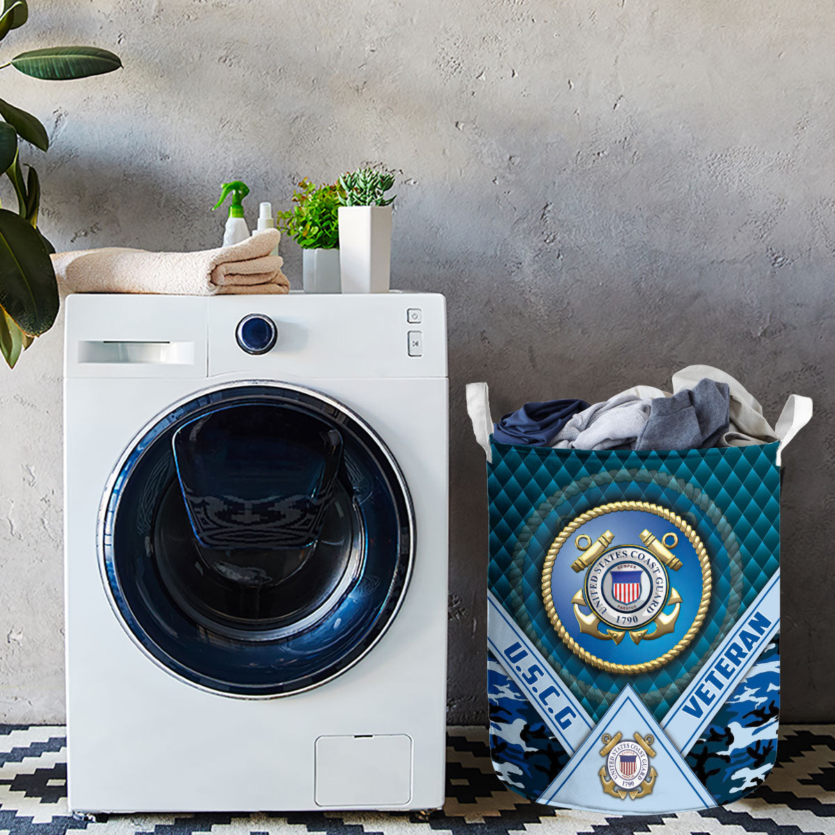 USCG camo laundry basket