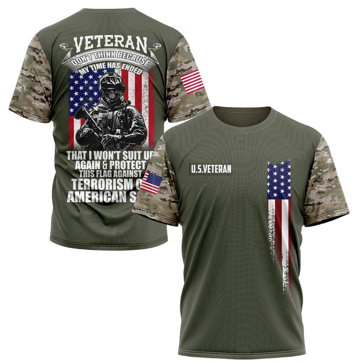 Don‘t Think Because My Time Has Ended Veteran Shirt