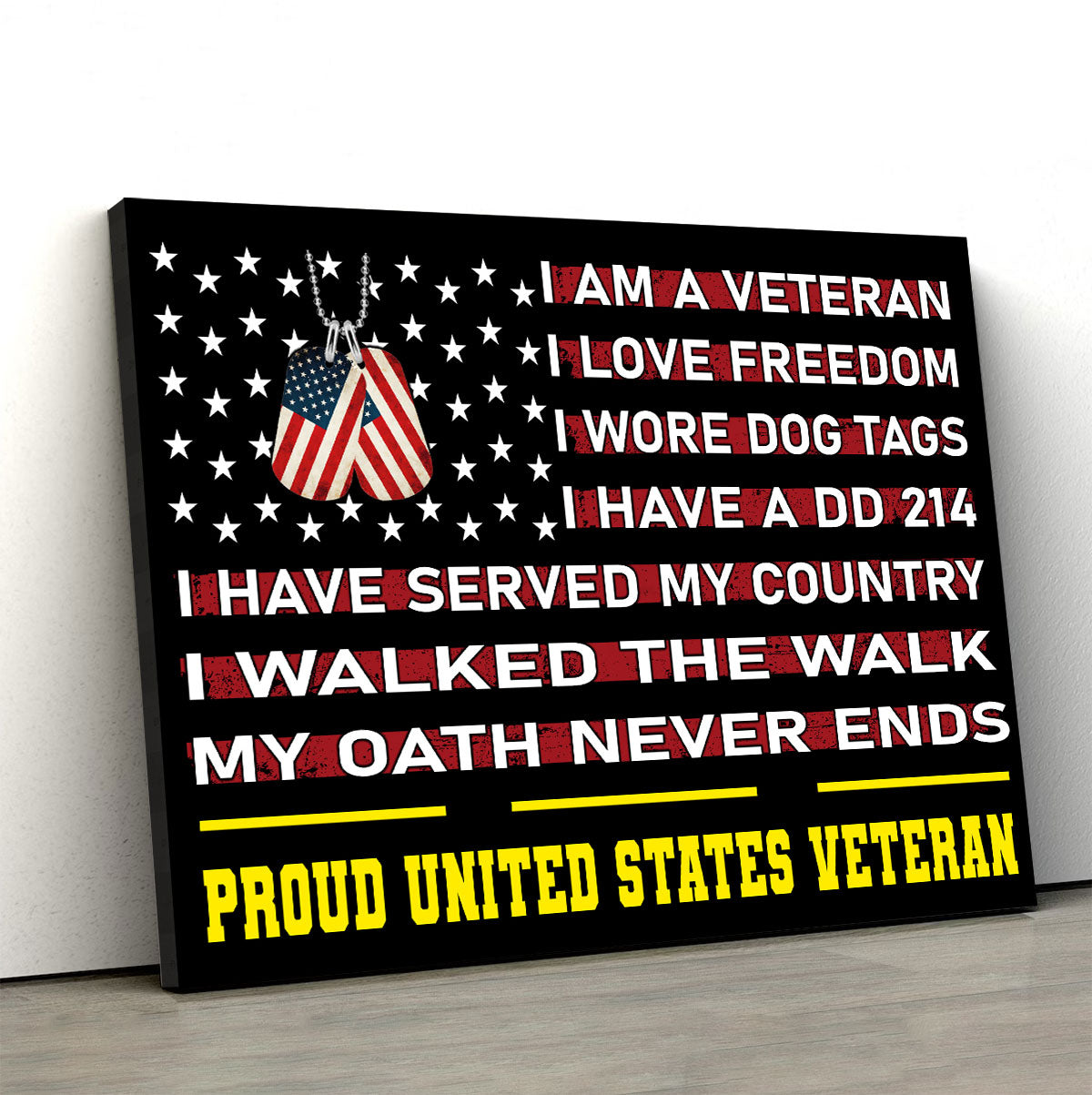 Proud United States Veteran Canvas