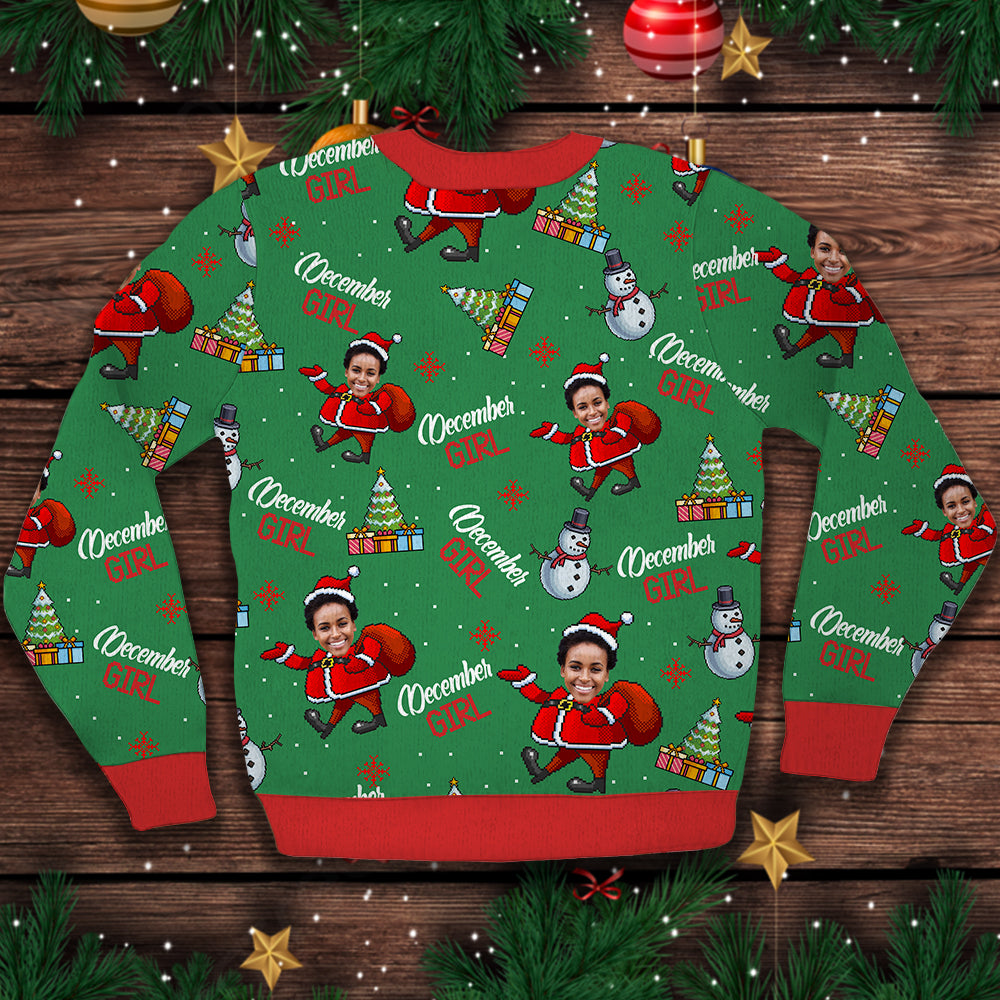 Custom Birthday Sweater, Queens Born In December, December Birthday Gifts For Afro Woman, December Birthday Gifts