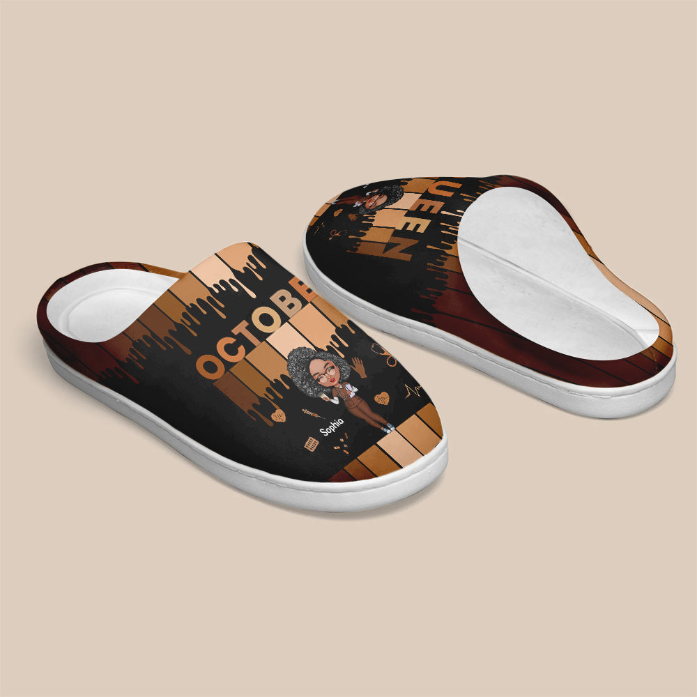 Personalized Slippers, Custom Birthday Gifts For October Girls, Birthday Gifts for Nurses