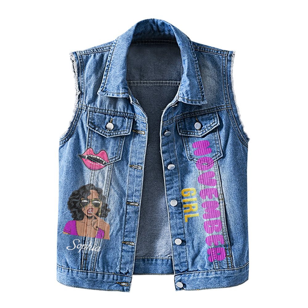 Premium Log Denim Vest - Personalised 50th Birthday Gifts, Gift Ideas 50th Birthday Woman