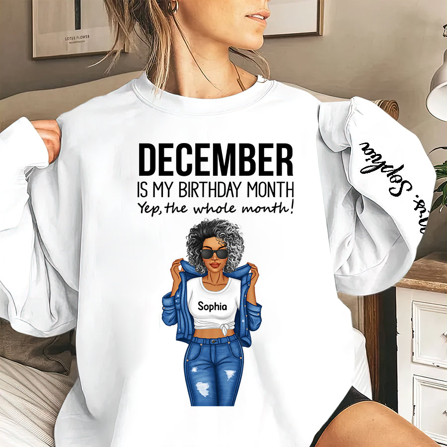 Personalised December Birthday Gifts, December And Fabulous Sweatshirt, December Birthday Shirt Ideas, Gift Ideas For December Birthday Woman
