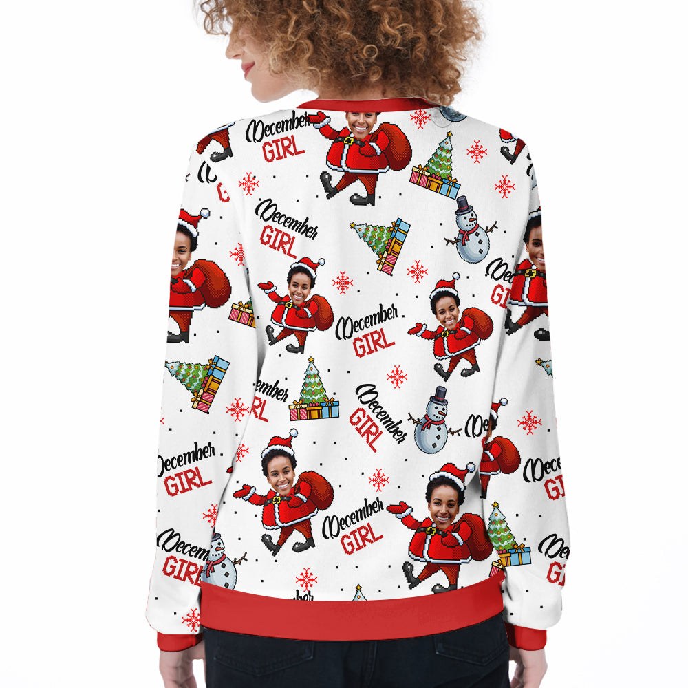 Custom Birthday Sweater, Queens Born In December, December Birthday Gifts For Afro Woman, December Birthday Gifts