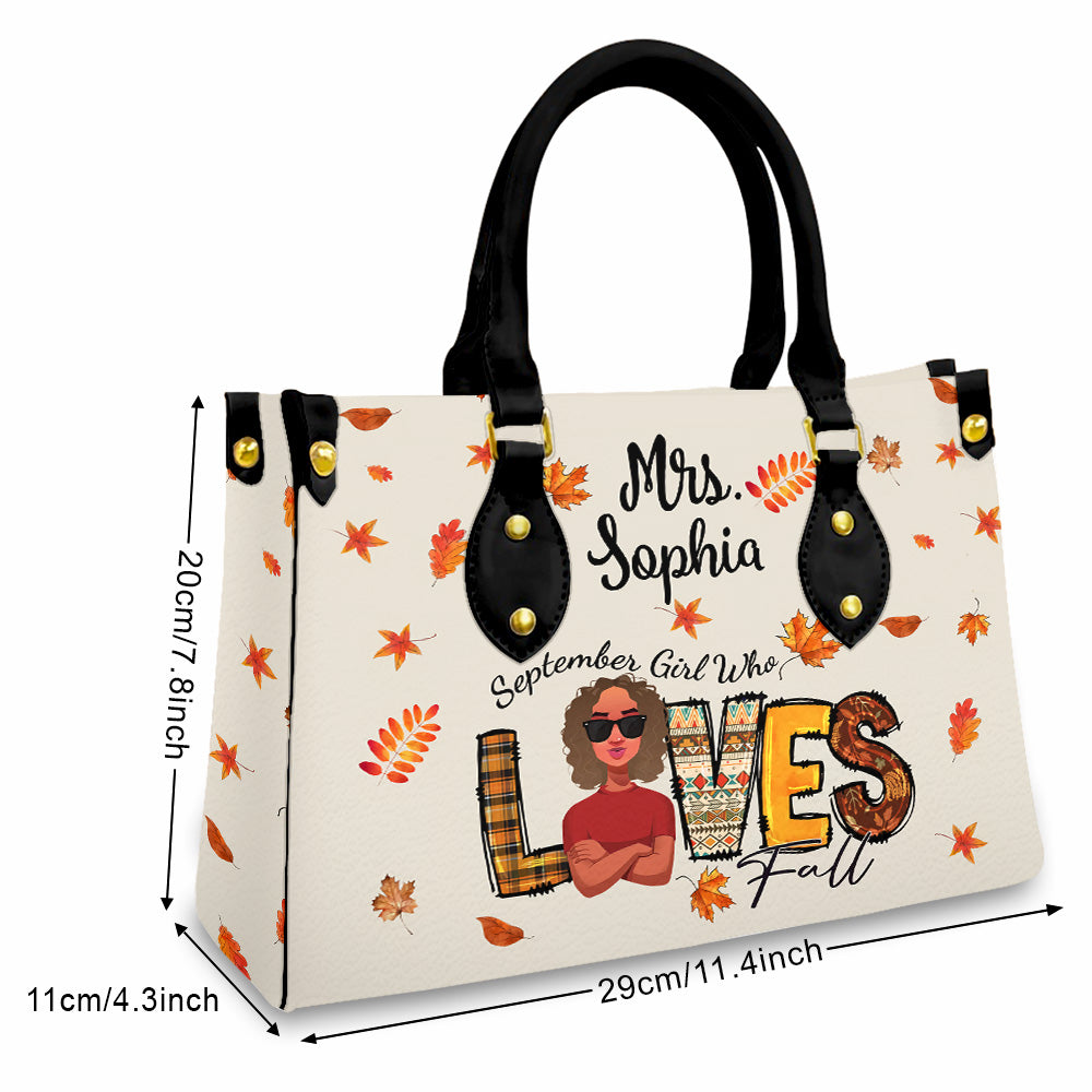 Personalized Leather Bag - September Birthday Gifts For September Queens, Queen Was Born In September