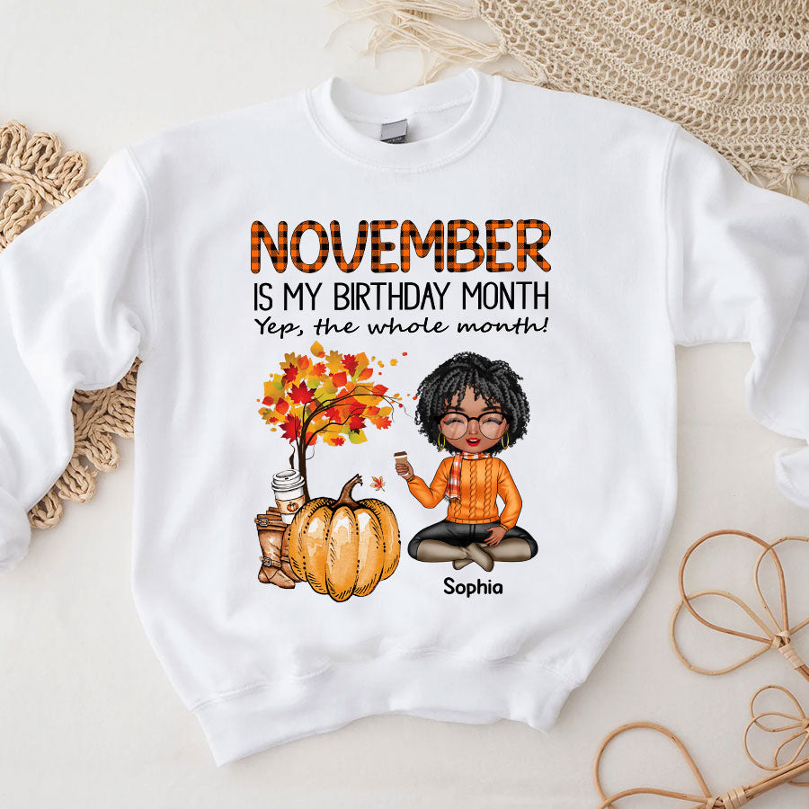 Custom Birthday Shirt, Queen Was Born In November, November Birthday Shirts For Woman, November Birthday Gift